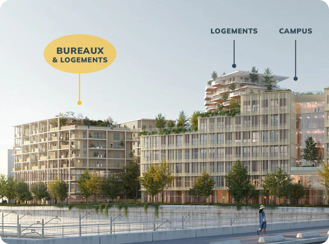 Bureaux à Nanterre ZAC des Groues